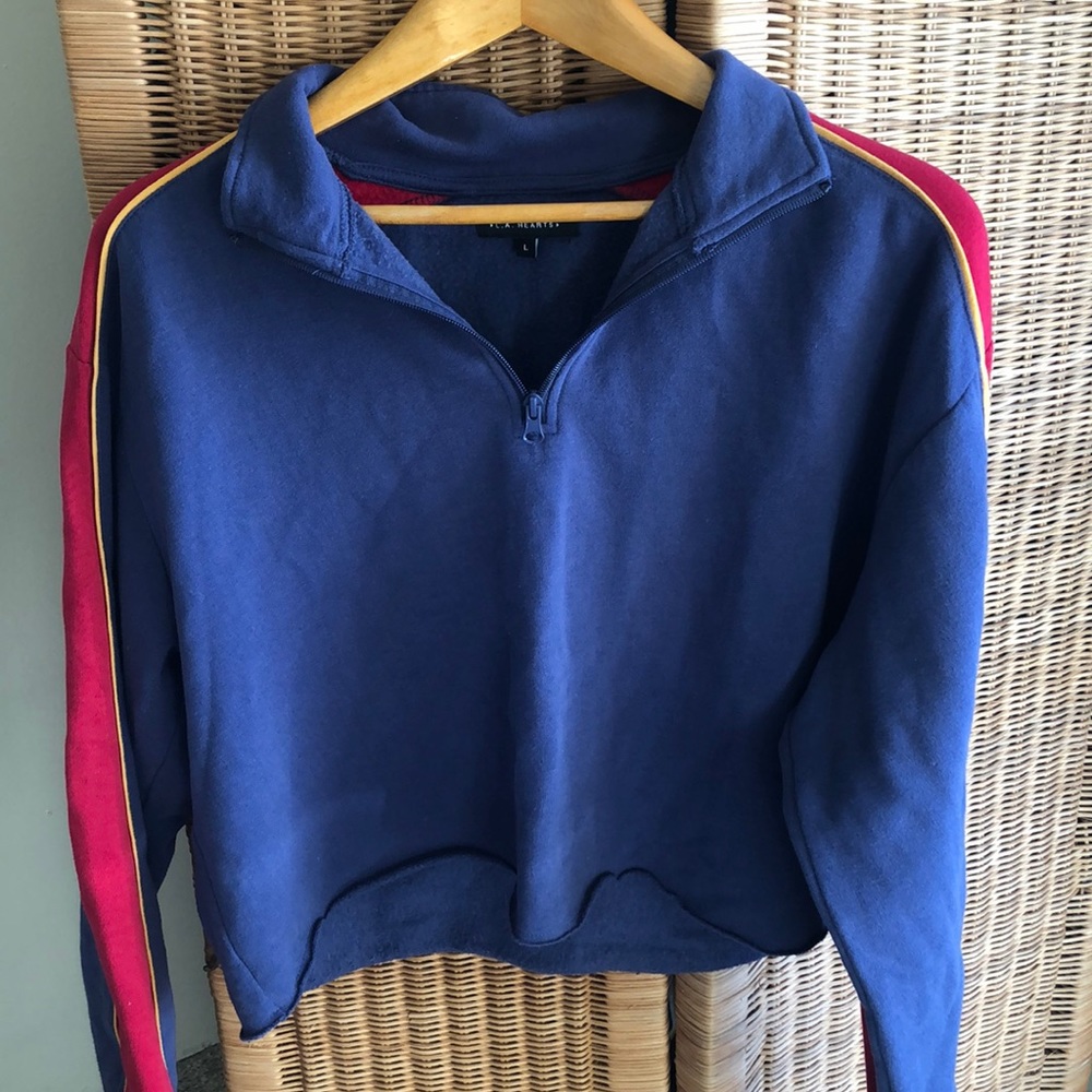 L pullover cropped sweater